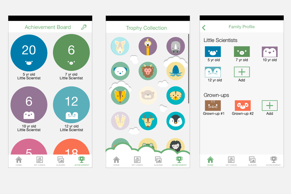 Graphic with app icons and screens